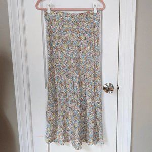 Floral Print Corragecore Midi Skirt (M) (Cotton On)